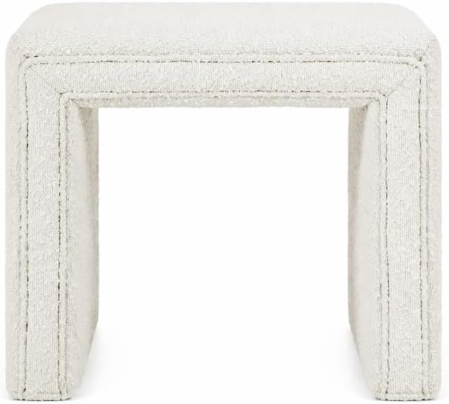 HomePop Modern Channel Tufted Ottoman|Homepop Home Décor|Ottoman for Living Room & Bedroom - Cre... | Amazon (US)