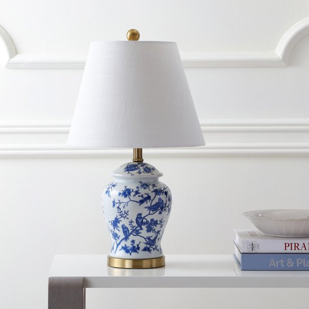 Jonathan Y Lighting Jyl3005 Penelope 22" Chinoiserie Classic Led Table Lamp - Grey - Walmart.com | Walmart (US)