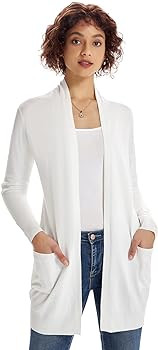 GRACE KARIN Essential Solid Open Front Long Knited Cardigan Sweater for Women | Amazon (US)