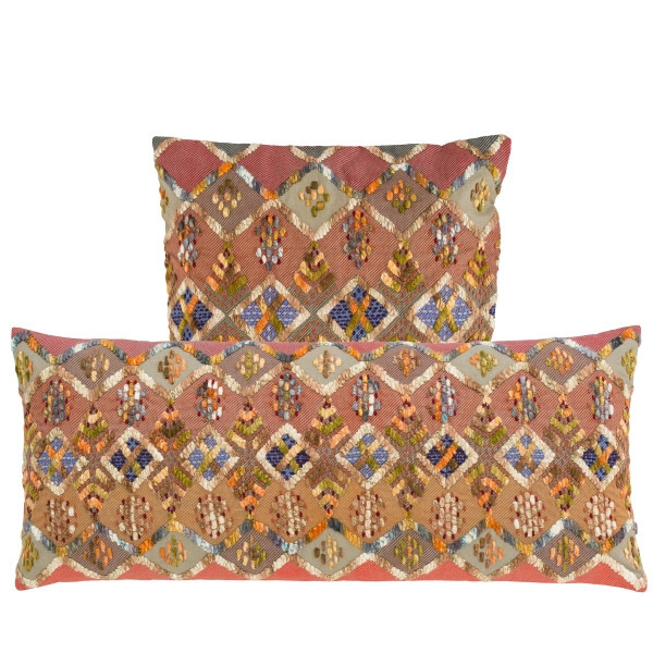 Kenya Embroidered Decorative Pillow | Annie Selke