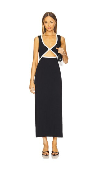 Steph Dress in Black & Cream | Revolve Clothing (Global)