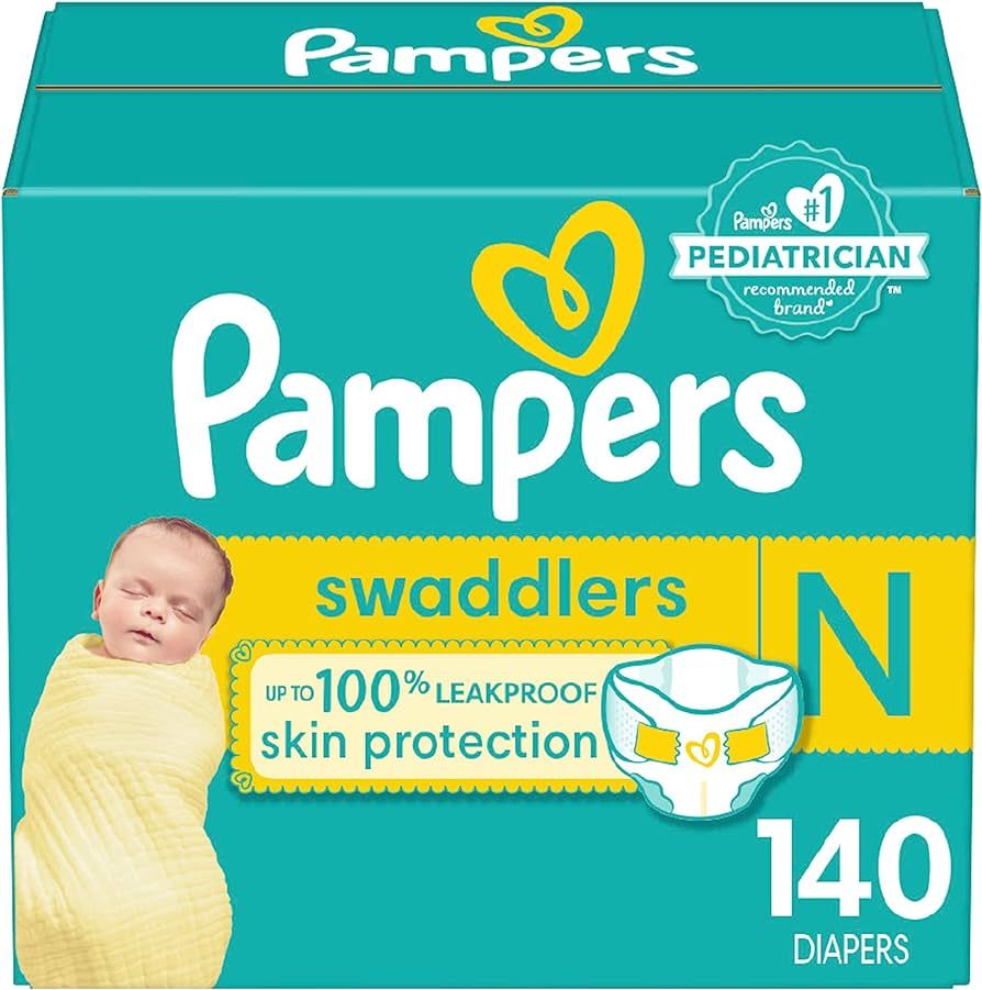 Pampers Swaddlers Newborn Diaper Size 0 140 Count | Amazon (US)