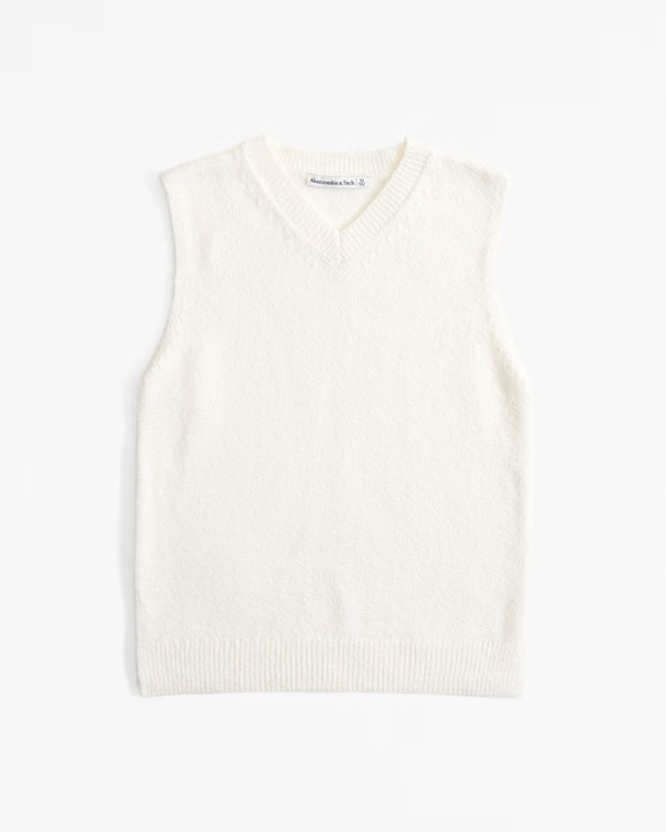 Textural V-Neck Sweater Vest | Abercrombie & Fitch (US)
