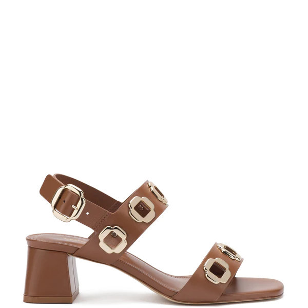 Milan Sandal In Caramel Leather | Larroude