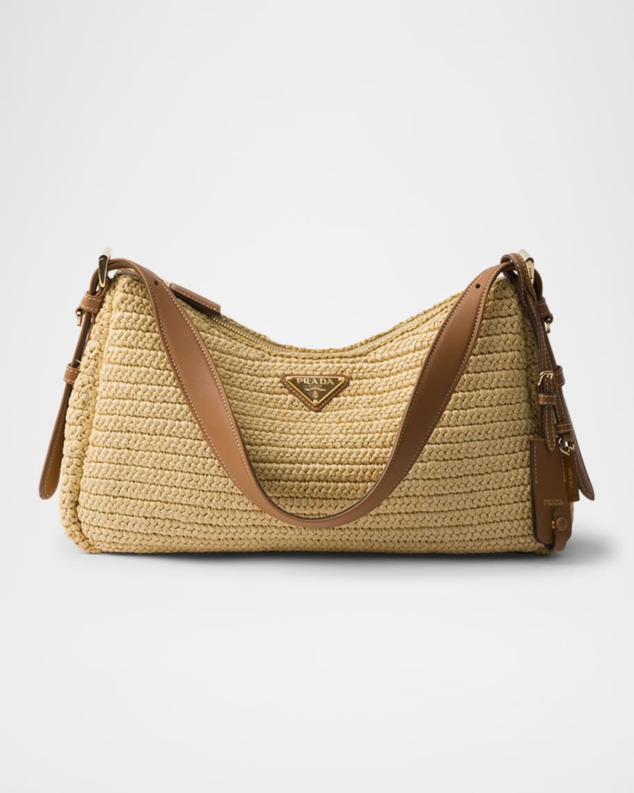 Aimee Large Leather-Trim Crochet Shoulder Bag | Neiman Marcus