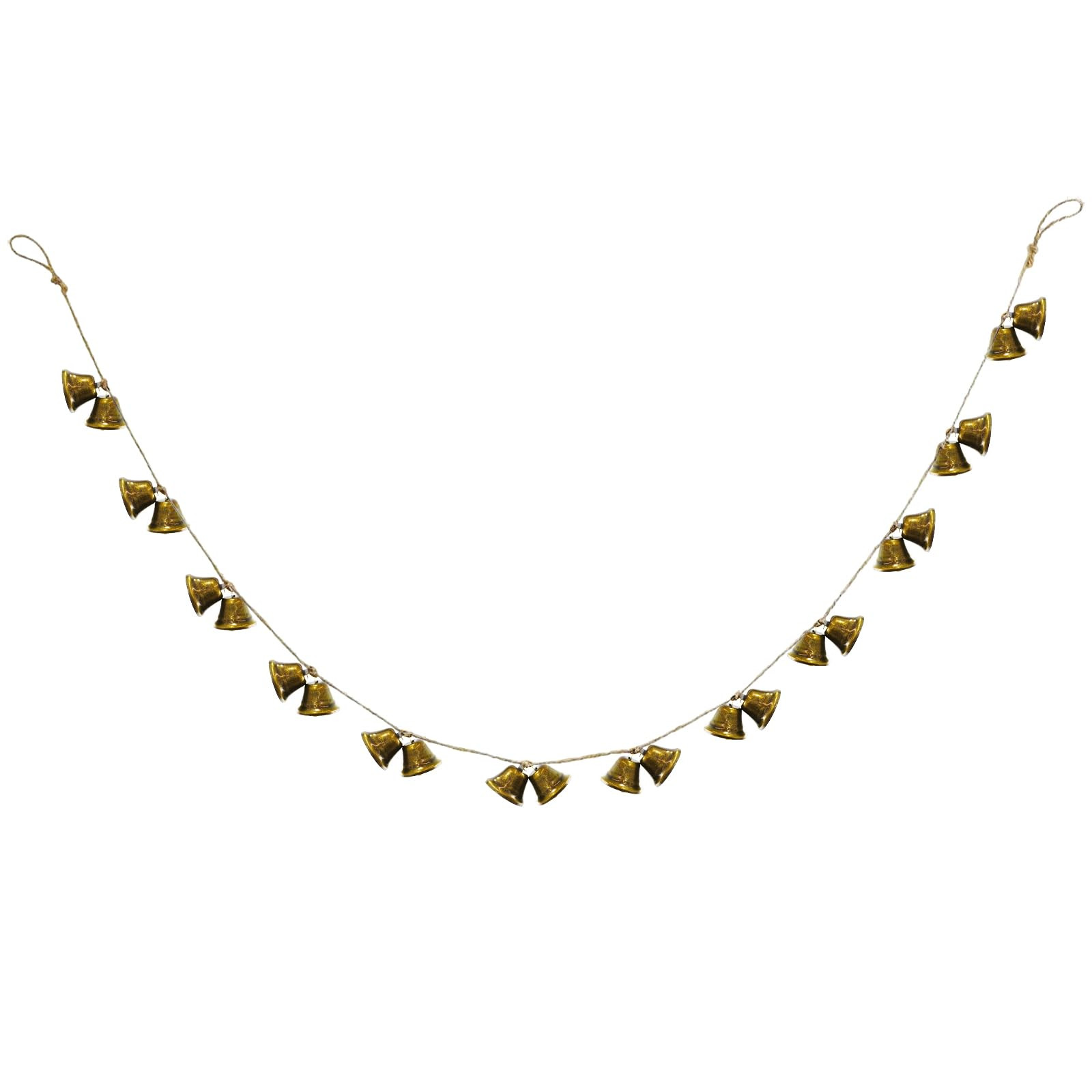 12Ft Christmas Bells Garland Decorations Metal Bell Garlands Vintage Gold 24Pcs Hanging Balls for... | Amazon (US)