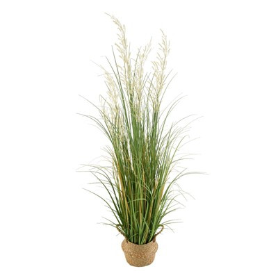 VEVOR Artificial Grass Plant, 47 inch Reed Flower Grass in Pot, Premium PVC Faux Fake Greenery Shrubs Plant for Indoor Outdoor House, 1 Pack Green | Target