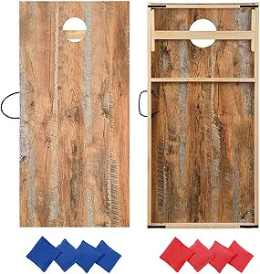 OOFIT Solid Wood Premium Cornhole Game Set, Bean Bag Toss Game for Tailgate, Outdoor, Backyard - ... | Amazon (US)