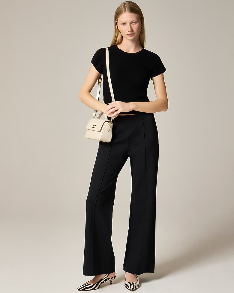 Wide-leg pant in stretch ponte | J. Crew US