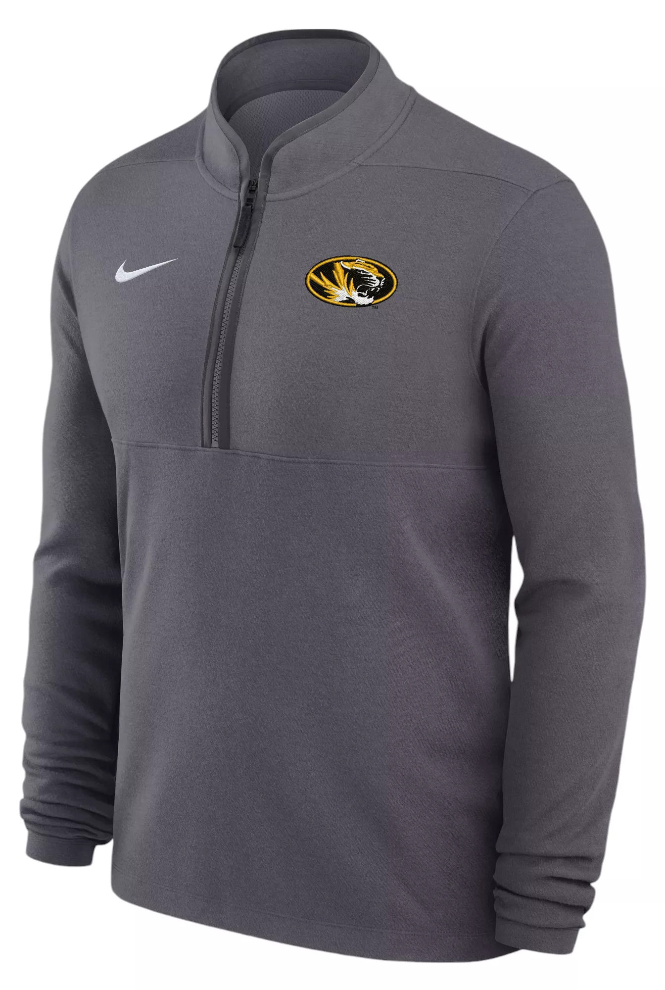 Nike Men's Missouri Tigers Grey Basketball Victory Quarter-Zip Pullover, Small, Gray | DICK'S Sporting Goods