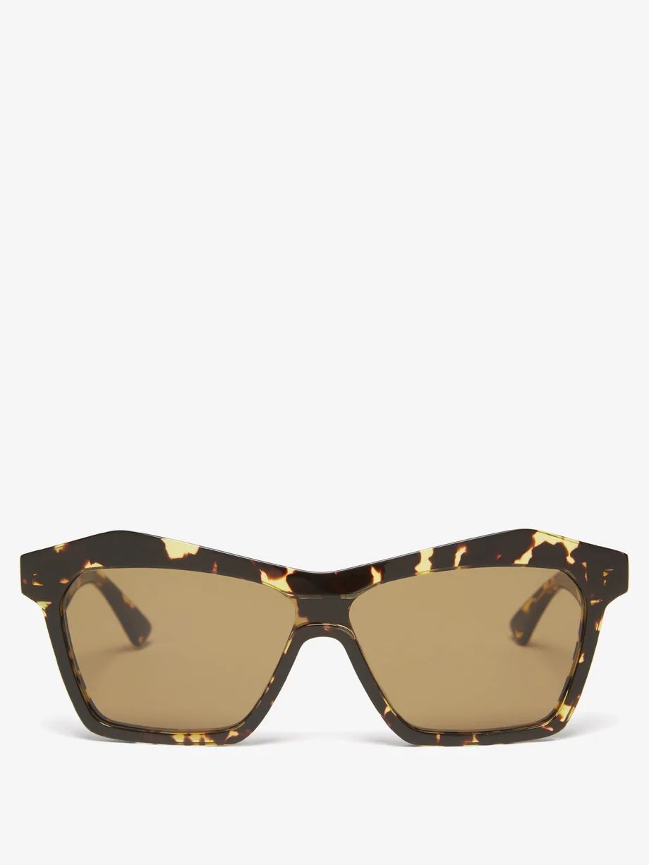 Square tortoiseshell-acetate sunglasses | Matches (US)