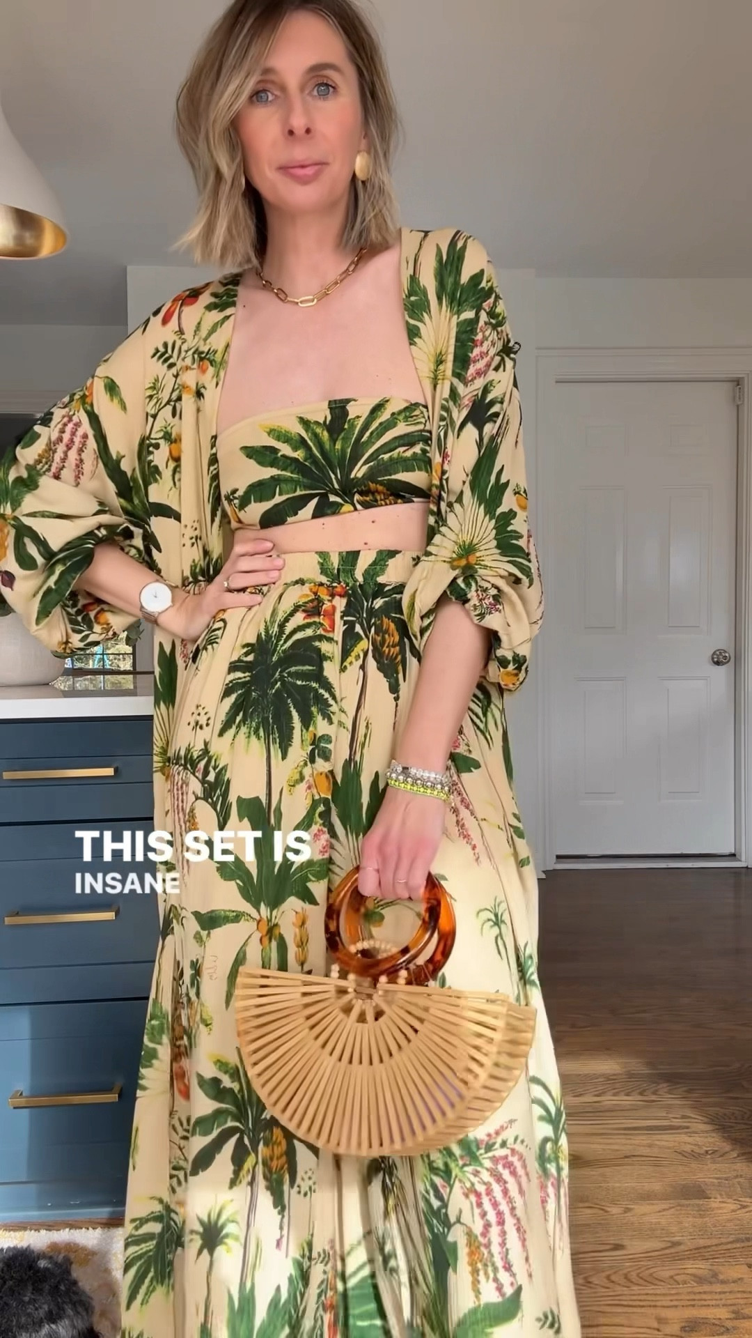 perfect vacay dinner outfit. chic. stylish. and only $40!  🌴

wearing size 4. 

you can totally take these pieces and wear them so many different ways…the kimono as a cover up or with jeans, the pants with a tee, etc. i also have to mention these flip flops. i wore them out last summer so bought another pair. simple, delicate, gold sandals that go with everything. everything!!


#effortlessstyle #styleover40 #resortwear #springbreakstyle #vacaystyle 

effortless style + daily outfit inspo for over 40s. are you trying to rediscover your style, i got you. want to elevate your everyday looks, i got you. want easy, effortless style, i got you! come follow me @houseofmagpye 🫶

kimono, spring break style, resort wear, three piece set, effortless style, spring break outfit, vacay style. 

#LTKMostLoved #LTKOver40 #LTKSwim