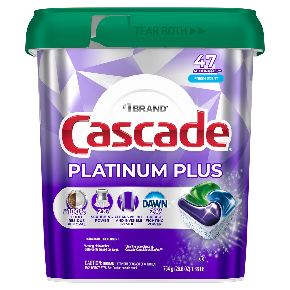 Cascade Platinum Plus Pods Dishwasher Detergent - Fresh | Target