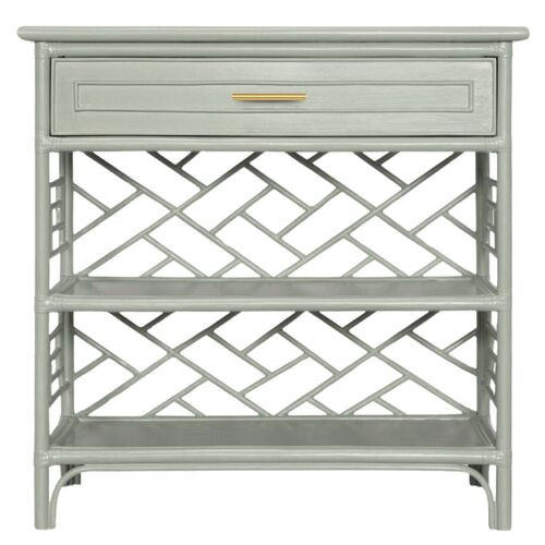 Chippendale Rattan End Table | One Kings Lane