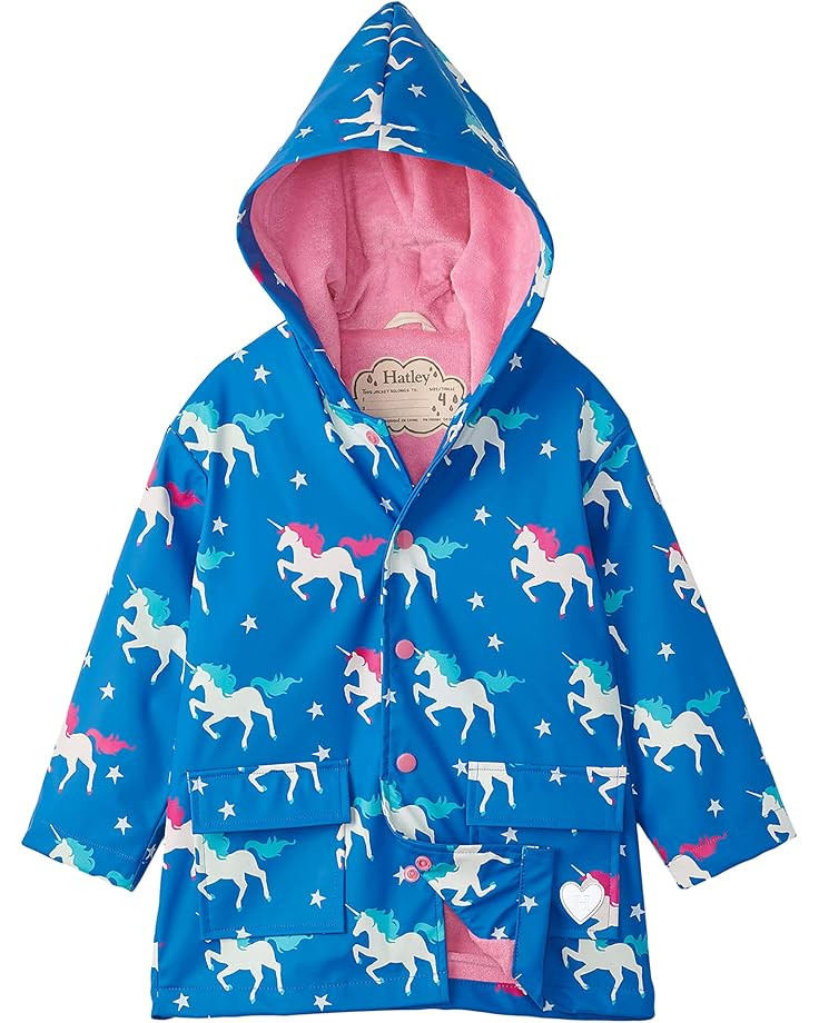 Hatley Kids Twinkle Unicorns Colour Changing Raincoat (Toddler/Little Kids/Big Kids) | Zappos