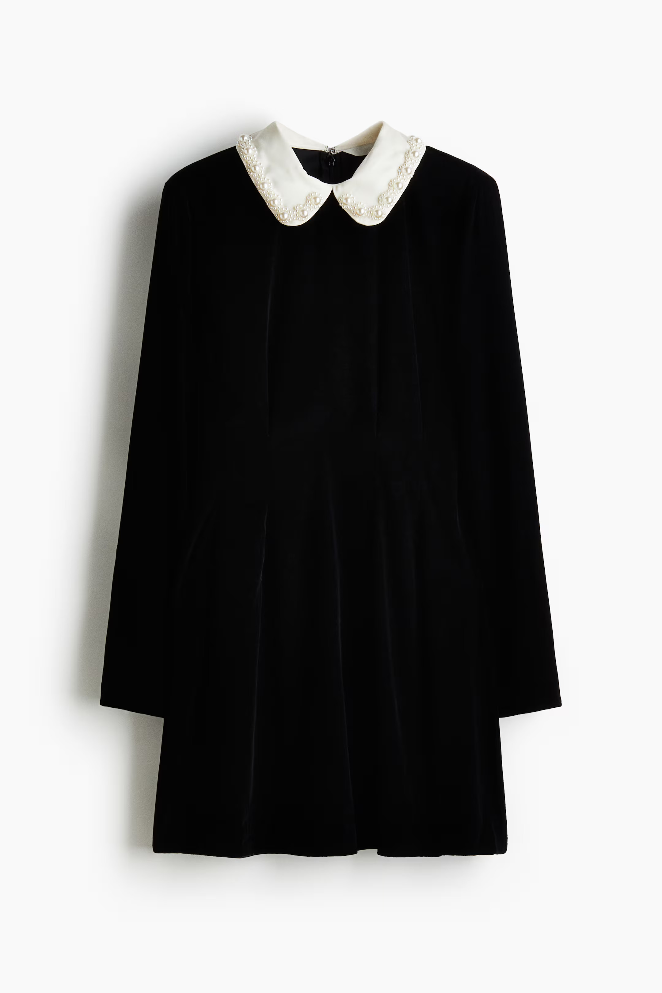 Velvet Dress with Collar | H&M (US + CA)
