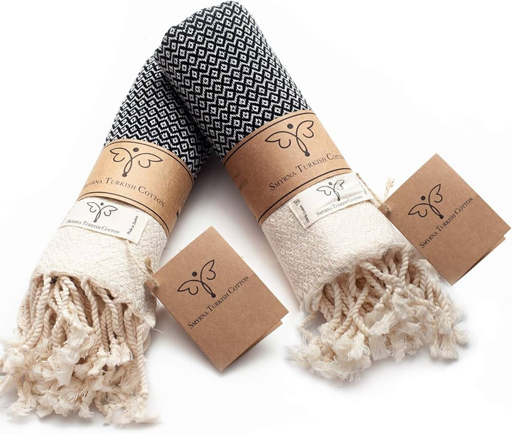 Smyrna Original Turkish Hand Towels | 100% Cotton, Prewashed, 16 x 40 Inches | Decorative Bathroo... | Amazon (US)