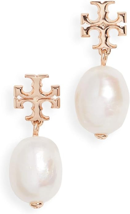 Tory Burch Women's Crystal Pearl Drop Earrings | Amazon (US)