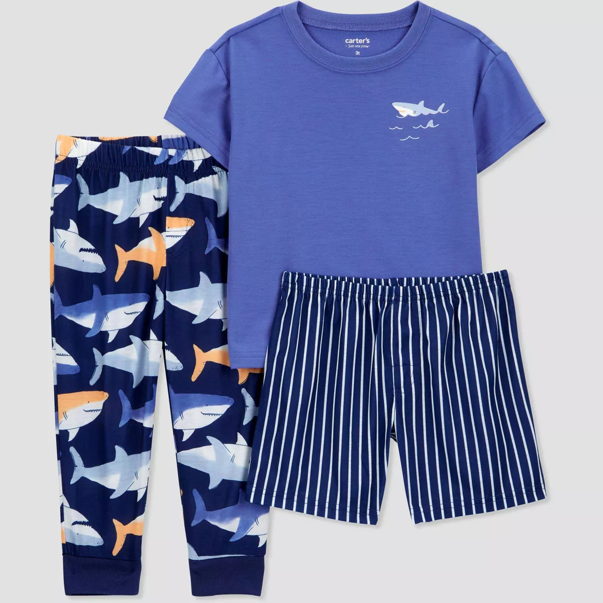 Carter's Just One You®️ Toddler Boys' 3pc Sharks Pajama Set - Blue 5T | Target