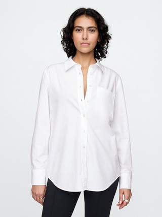 Organic Cotton Poplin Long Shirt | Gap (US)