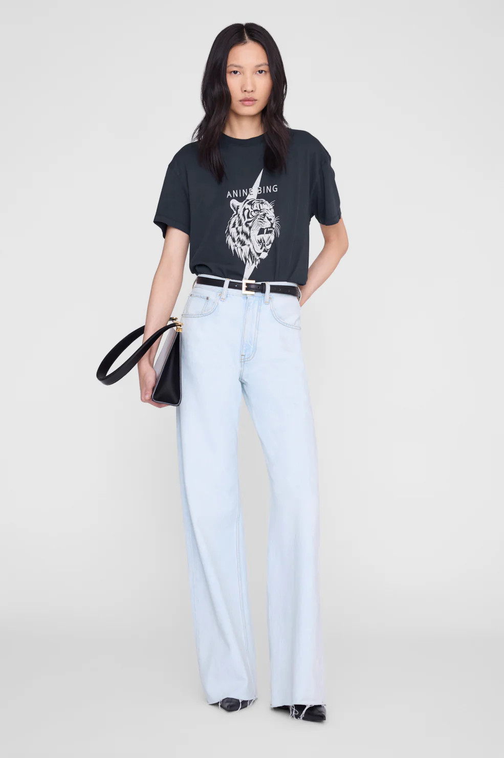 Wagner Tee Tiger - Vintage Black | Anine Bing