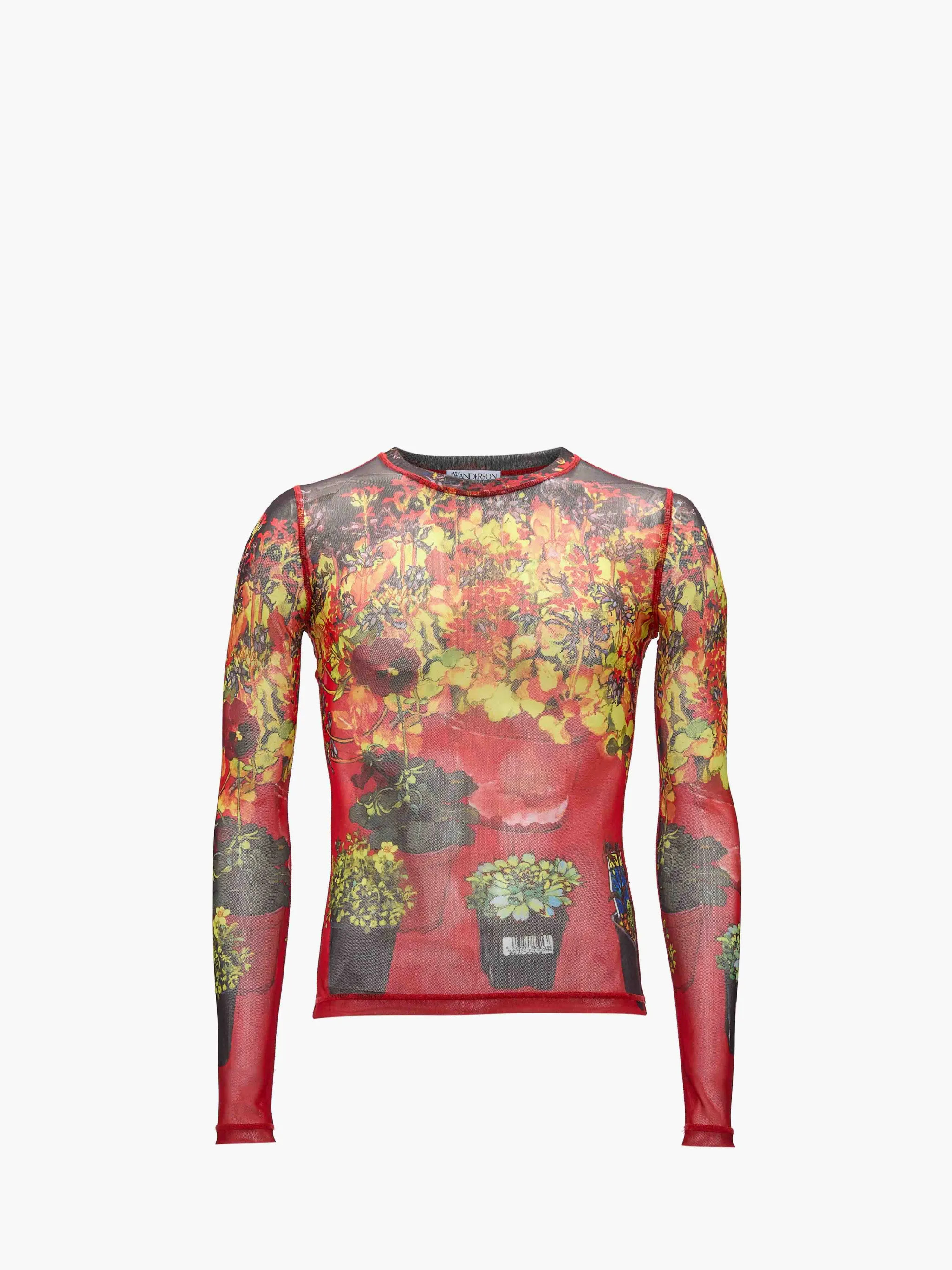 SHEER LONG SLEEVE TURTLENECK TOP | JW Anderson