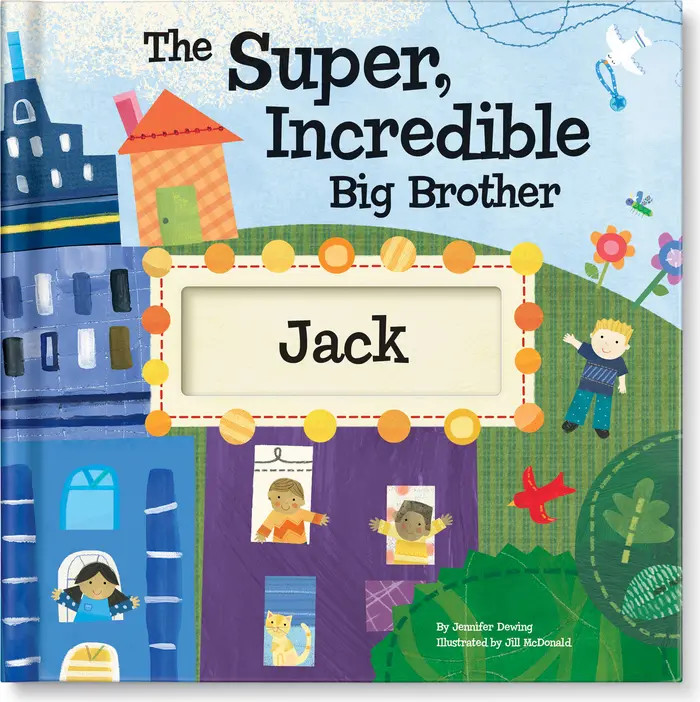 'The Super, Incredible Big Brother' Personalized Hardcover Book & Medal | Nordstrom