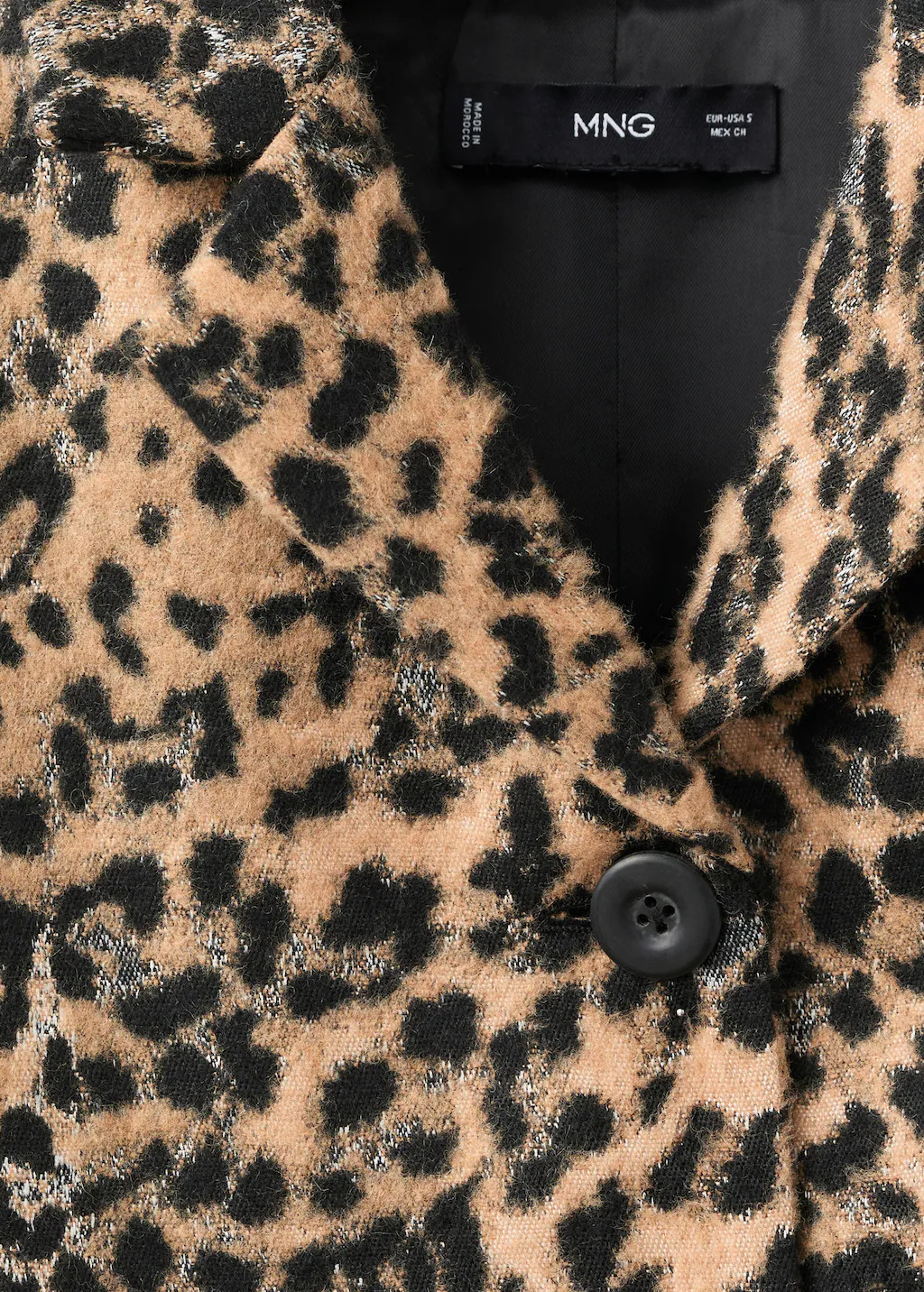Leopard-print jacket with buttons | Mango (US/MX/AU)