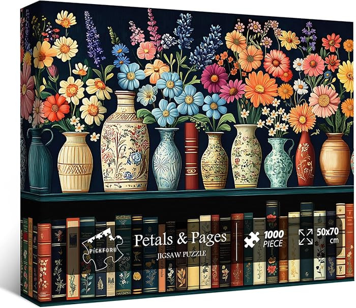 Wildflower Puzzles for Adults 1000 Pieces, PICKFORU Vintage Flower Book Puzzle, Wildflower Pages ... | Amazon (US)