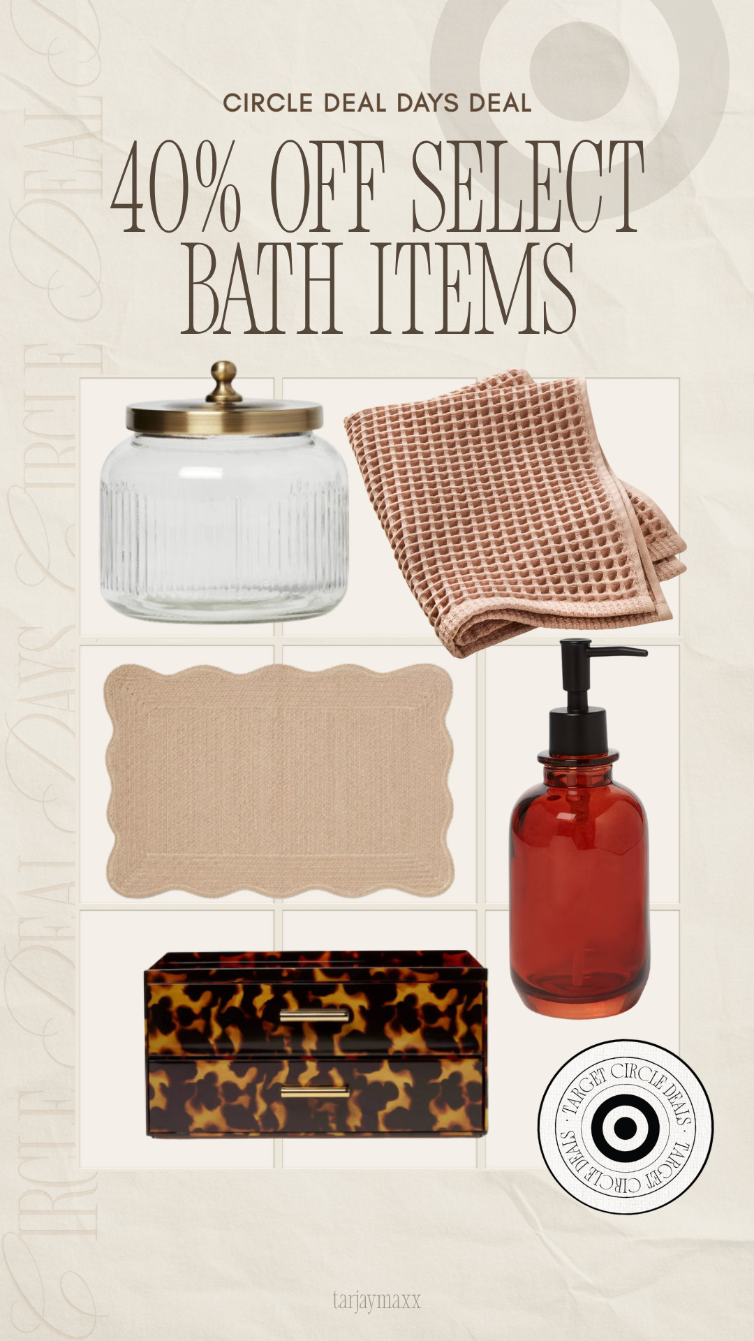 40% off bath items during Circle Deal Days! The easiest way to make your bathroom feel more elevated without a full makeover. 

wedding guest dress summer, summer outfits, summer dresses, country concert outfits, date night outfits, concert outfits, travel outfits, vacation outfits beach, business casual workwear, Target Finds, Circle Deal Days
 

 #LTKSeasonal #LTKHome