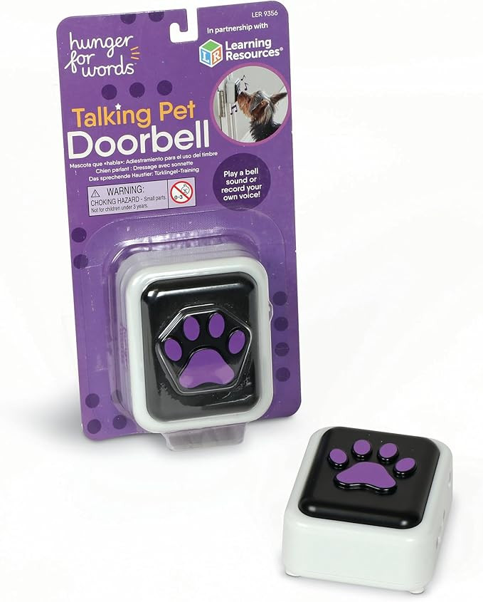 Hunger for Words Talking Pet Doorbell - 1 Piece Doorbell for Dogs, Doggie Doorbell, Perfect for D... | Amazon (US)