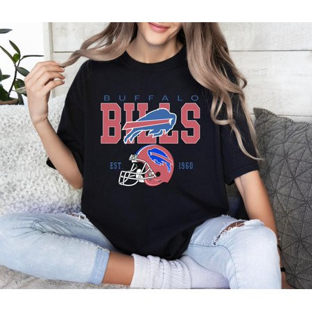 Vintage Buffalo T-Shirt Bills Football T-Shirt Retro NFL Buffalo T-Shirt Bills shirt tee | Walmart (US)