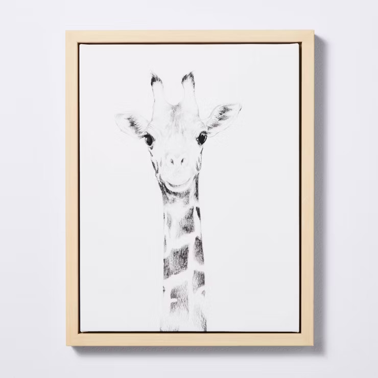 11x14 Framed Canvas Giraffe - Cloud Island™ | Target