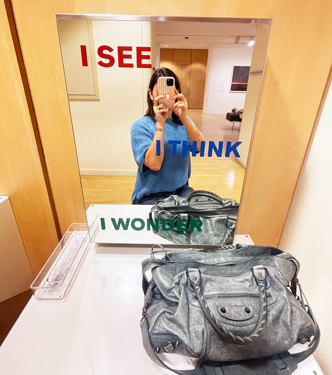 I love interactive art at museums. "I See, I Think, I wonder." 

 #LTKootd #LTKstorytime #LTKOver40