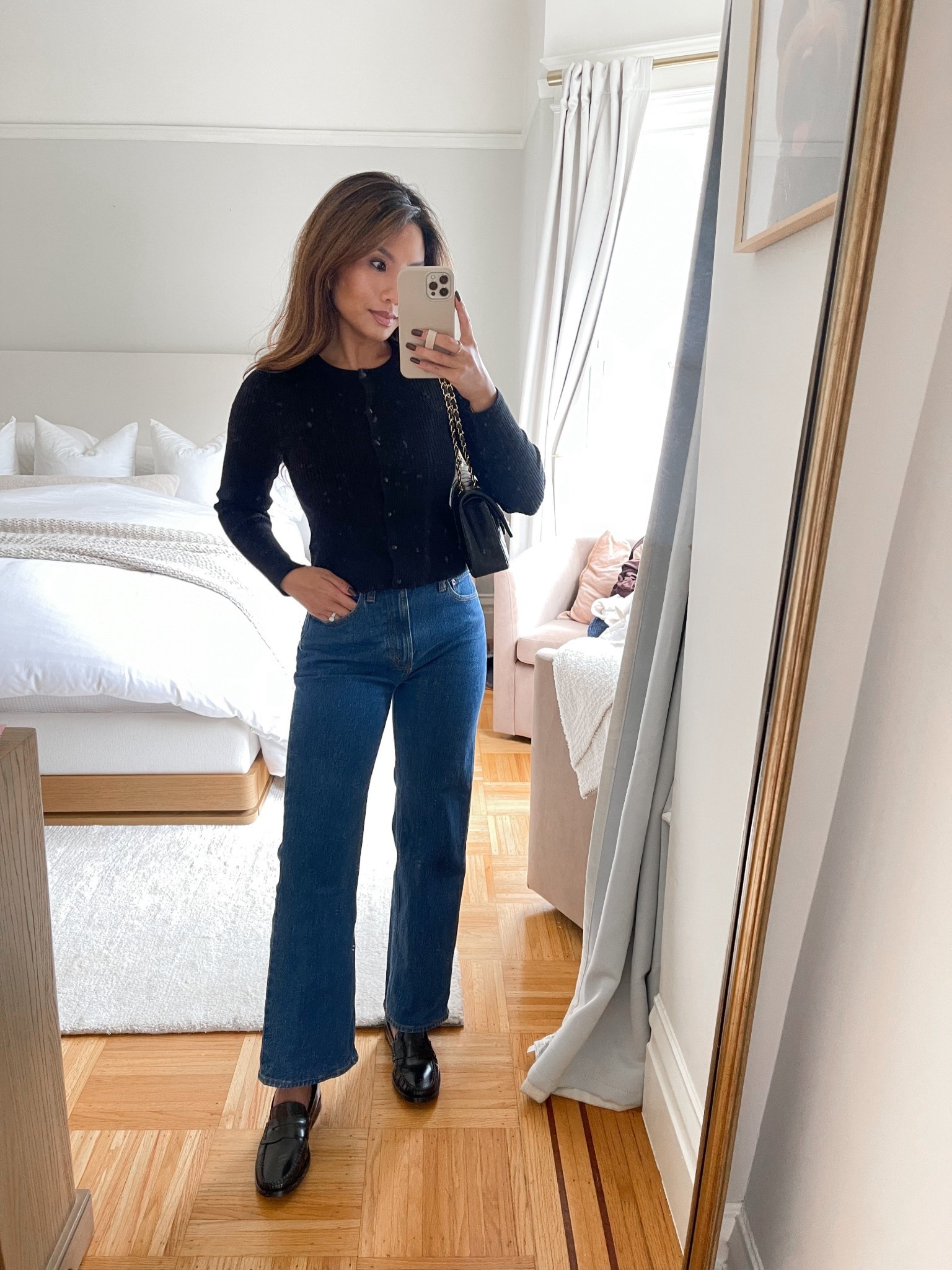 My favorite loafers on sale!!

Sizing:
Cardigan - tts, xs
Jeans - tts, 25 extra short
Loafers - run a little big, sized down to next full size 

#LTKootd #LTKSaleAlert