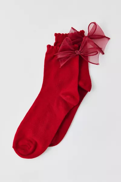Oversized Bow Crew Sock | Urban Outfitters (US and RoW)