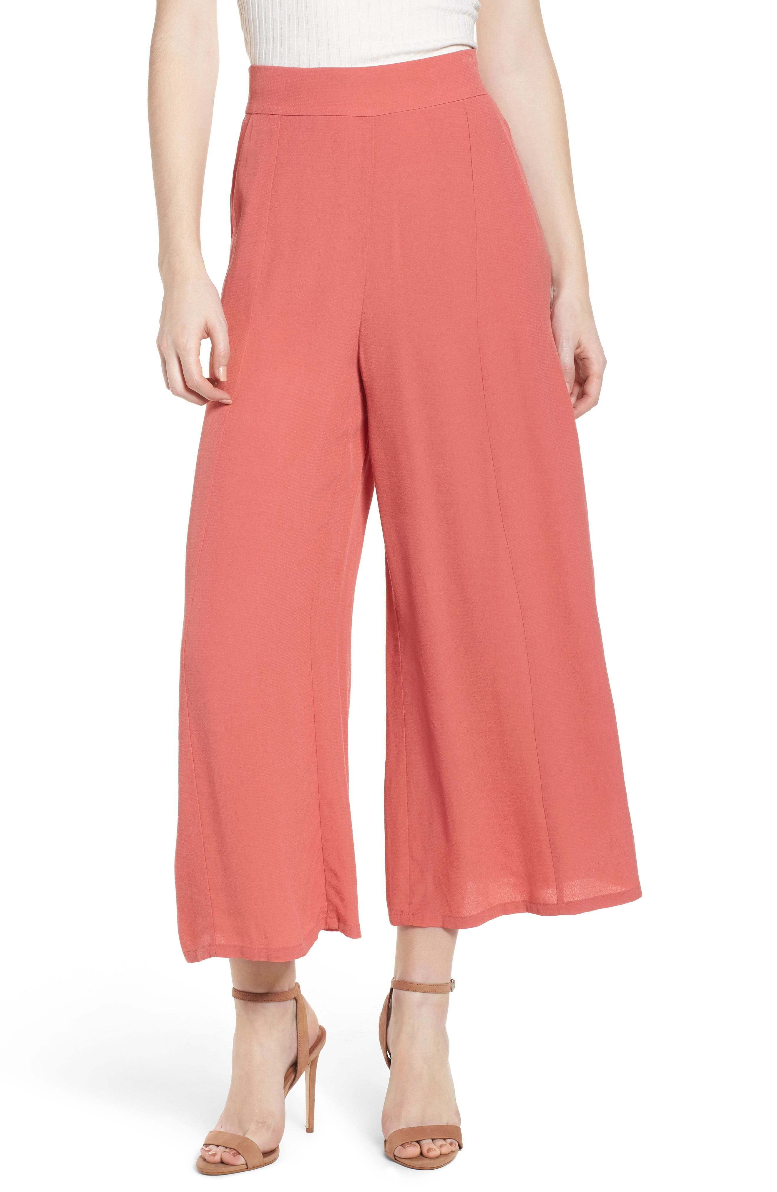 High Waist Crop Wide Leg Pants | Nordstrom