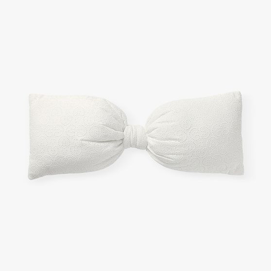 LoveShackFancy Eyelet Oversized Bow Pillow | Pottery Barn Teen