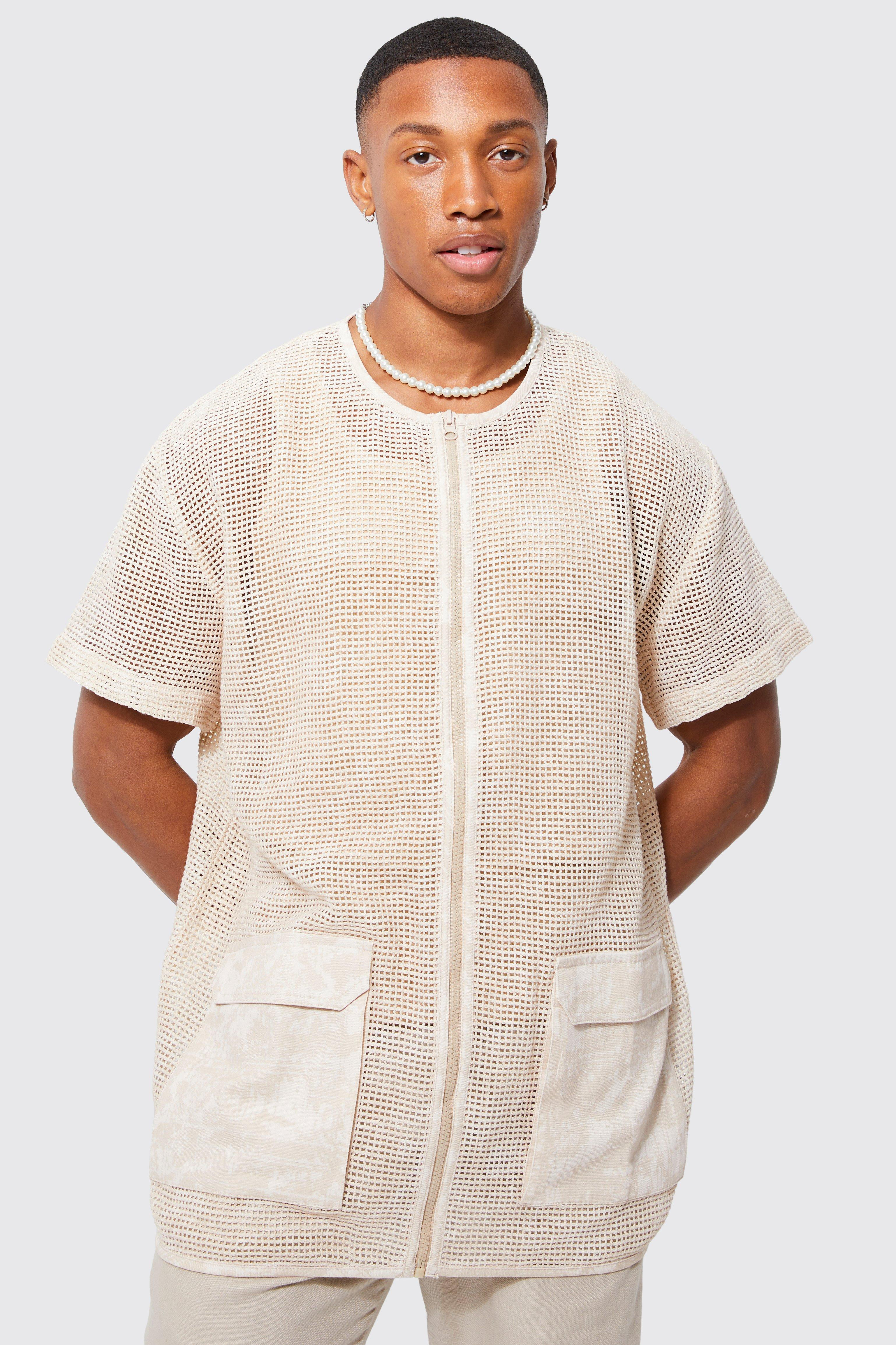 Short Sleeve Oversized Utility Shirt | boohooMAN (DE, IE & UK)