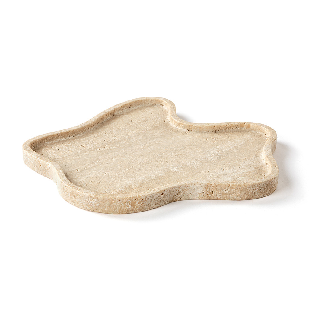 Mae Wavy Marble Travertine Catchall | Eternity Modern