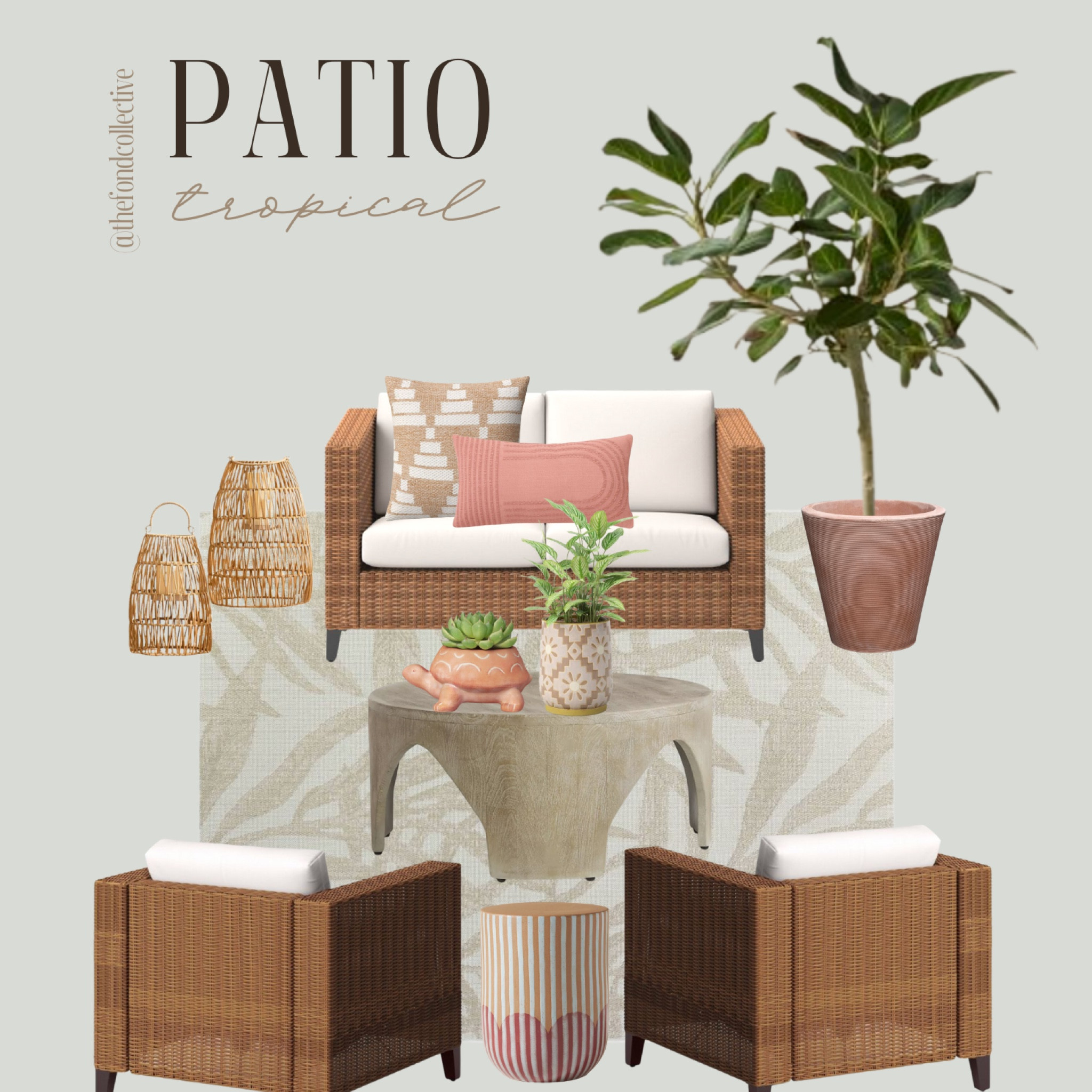 If you’re like me and live in the Midwest, but crave the warm humid tropics… then here’s your hint that you can still bring a tropical vibe to your outdoor space and have it not feel out of place! 

This tropical inspired patio is getting me excited to start looking for fun ways to bring pops of color into my space this year! 

Colorful patio, patio furniture, tropical patio, tropical, spring colors, summer, patio furniture, outdoor furniture, outdoor oasis, patio inspiration, wicker furniture 

#LTKSeasonal #LTKFind #LTKhome