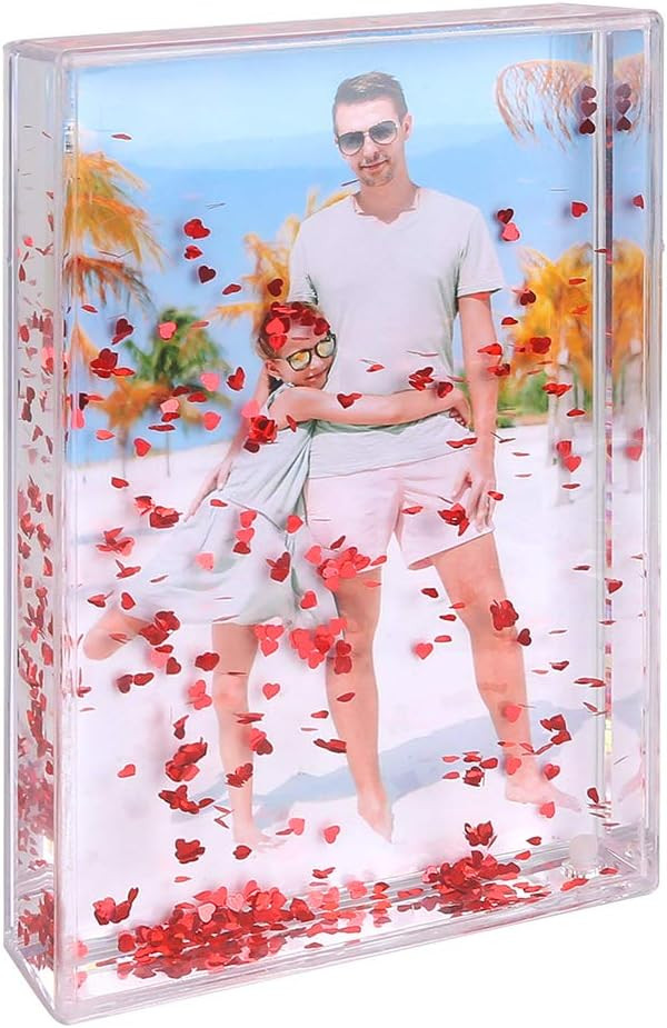 Glitter Picture Frame Liquid Best Friends Acrylic Floating Water Personalized Snow Globe Photo Fr... | Amazon (US)