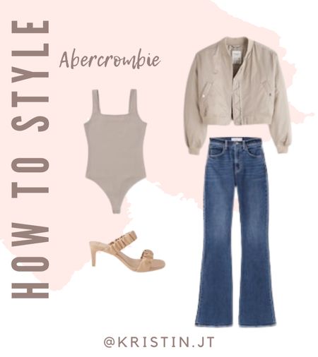 How to style Abercrombie fall fashion
Flare jeans
Bodysuit
Cropped bomber jacket 

#LTKstyletip #LTKsalealert #LTKSale