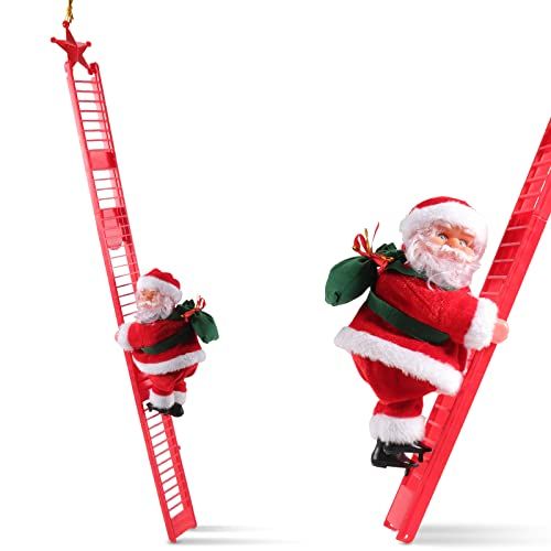 Nortix Electric Climbing Santa Christmas Toys Christmas Creative Decoration with Music Holiday Party | Amazon (US)