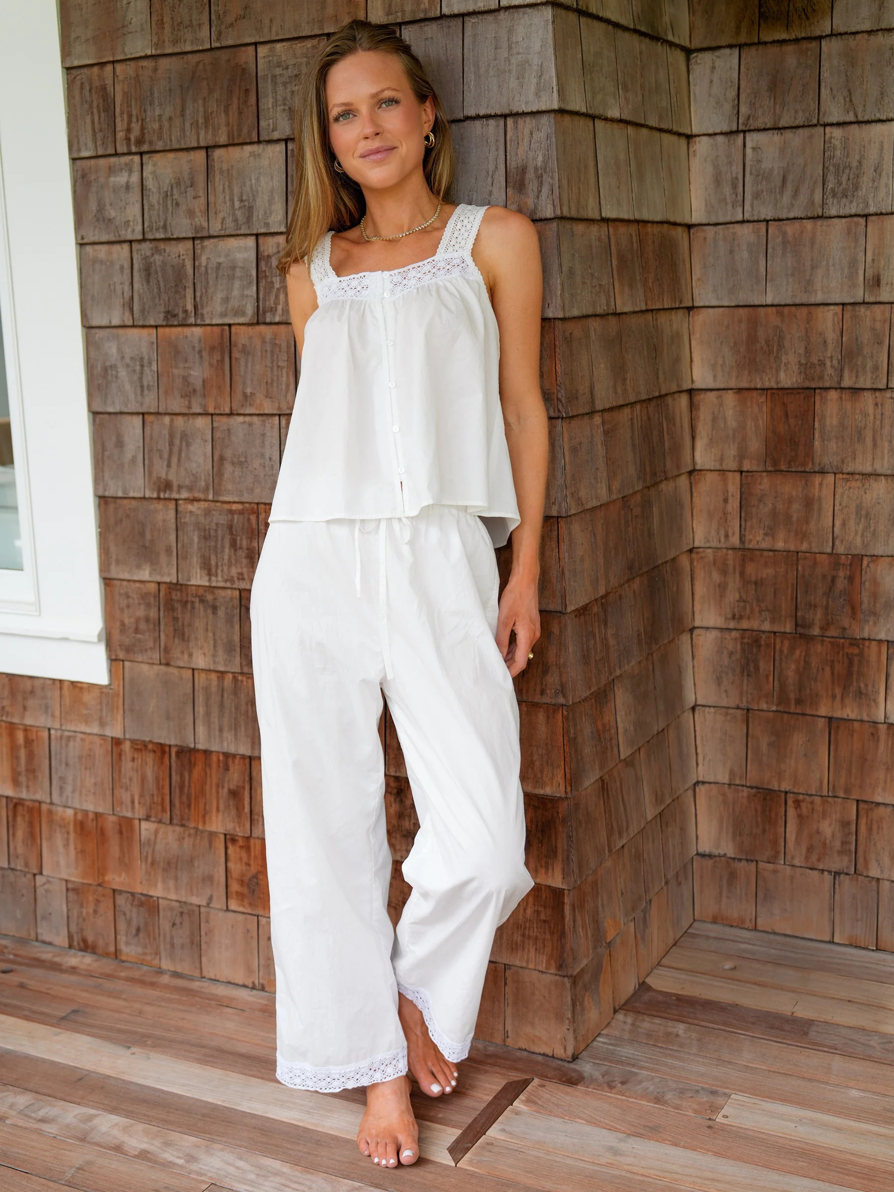 The Emma Set - White Lace | Darling Loungewear