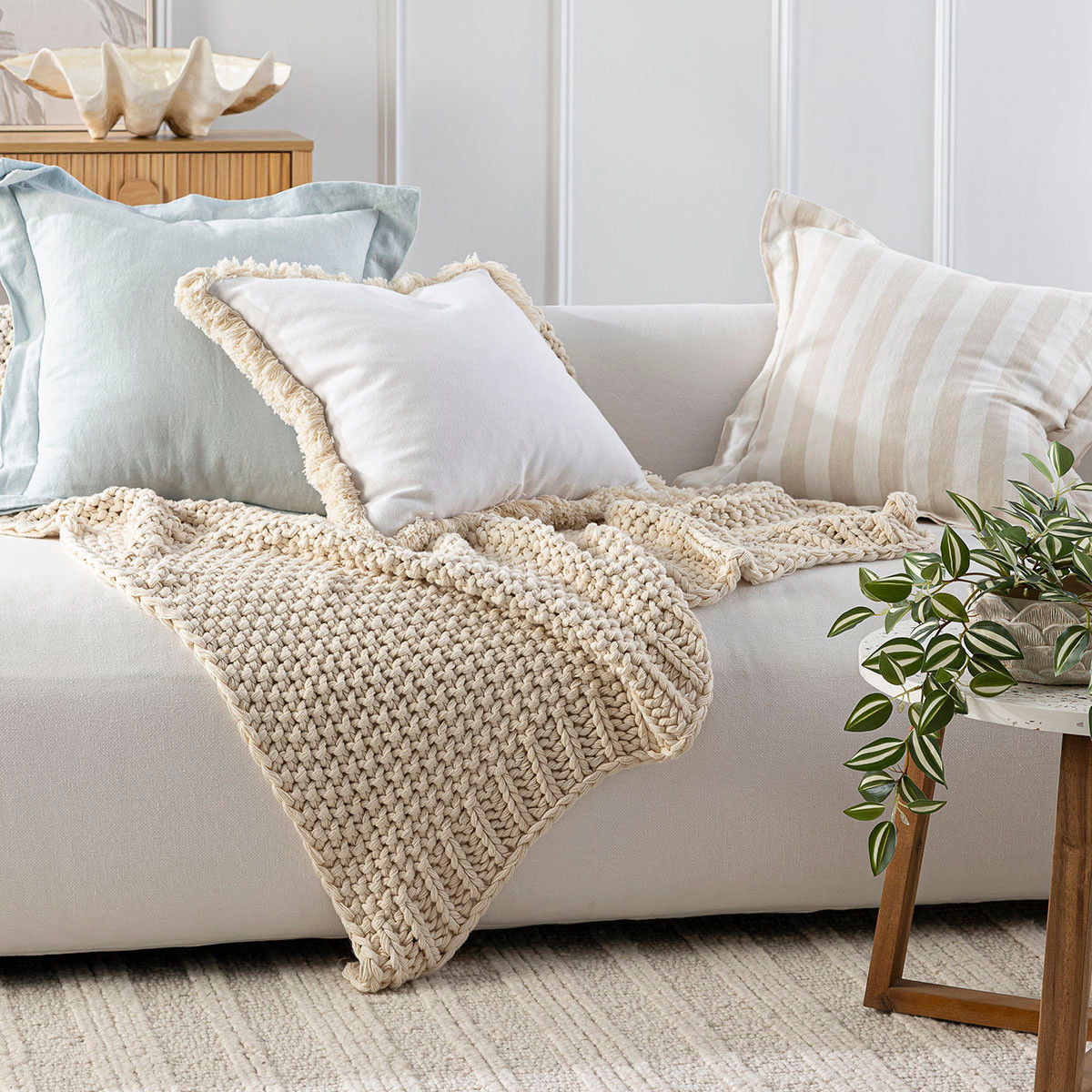 Lucy Knit Cotton Throw | Pillow Talk AU