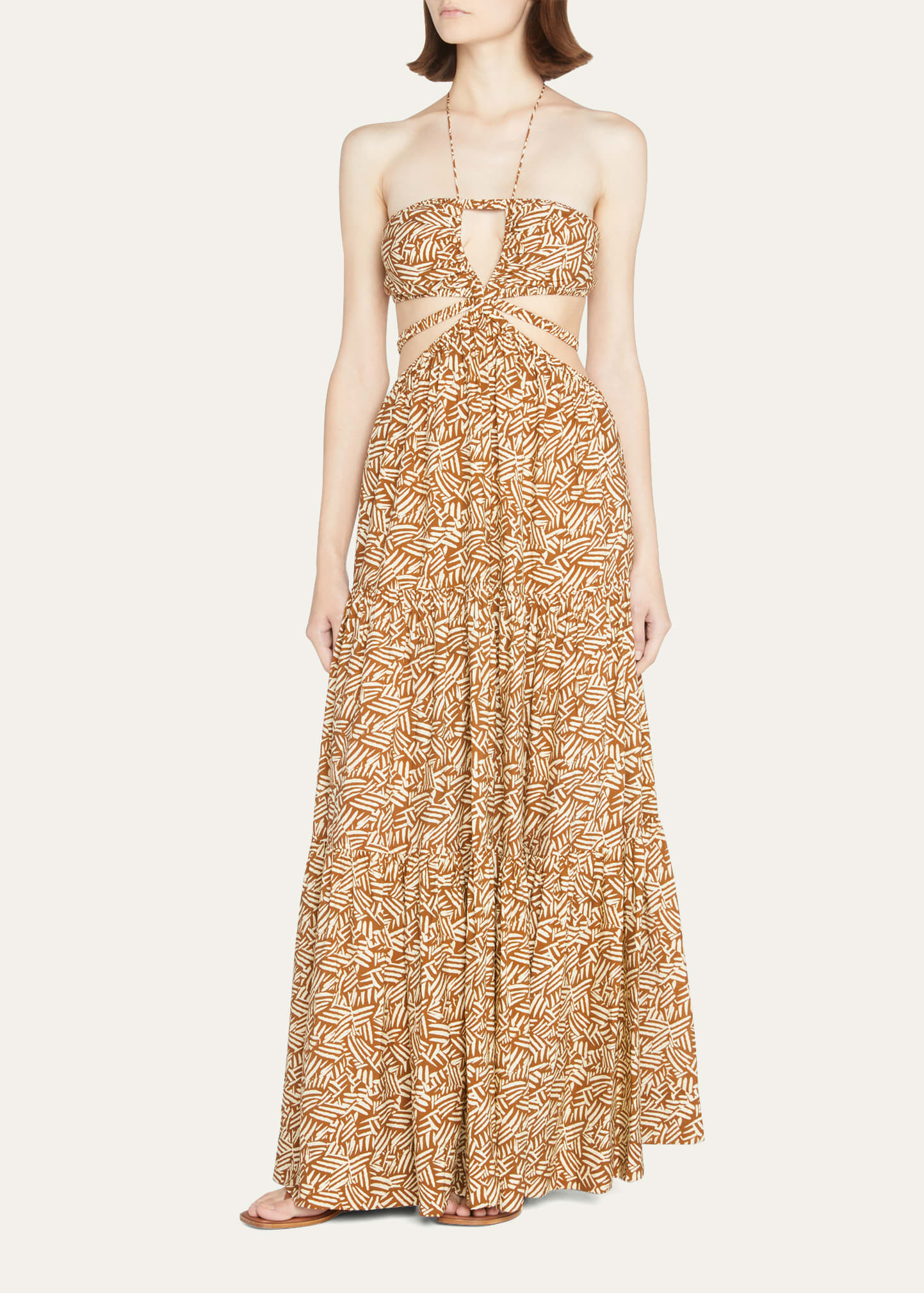 Jonathan Simkhai Laurel Palm Leaf Cutout Maxi Dress | Bergdorf Goodman