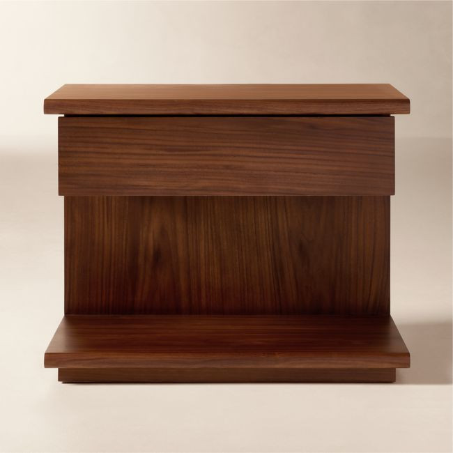 Tavola Wood Nightstand with Drawer | CB2