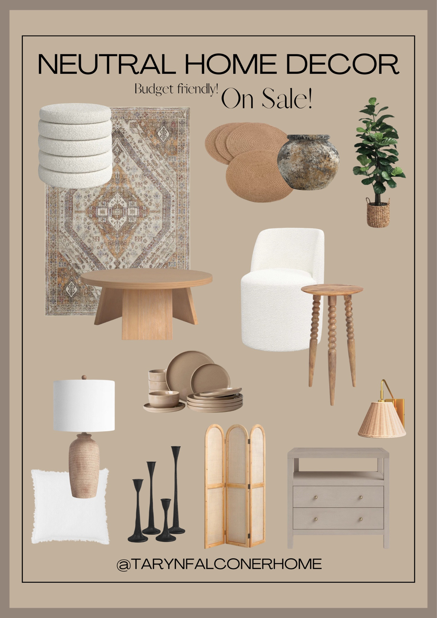 ON SALE-Shop this beautiful, budget friendly neutral decor!

#homedecor #neutralhome #onsale #homefinds #cozyhome #rug #coffeetable #lamp #ottoman #swivelchair #nightstand

#LTKcasa #LTKsale

#LTKHome #LTKStyleTip
