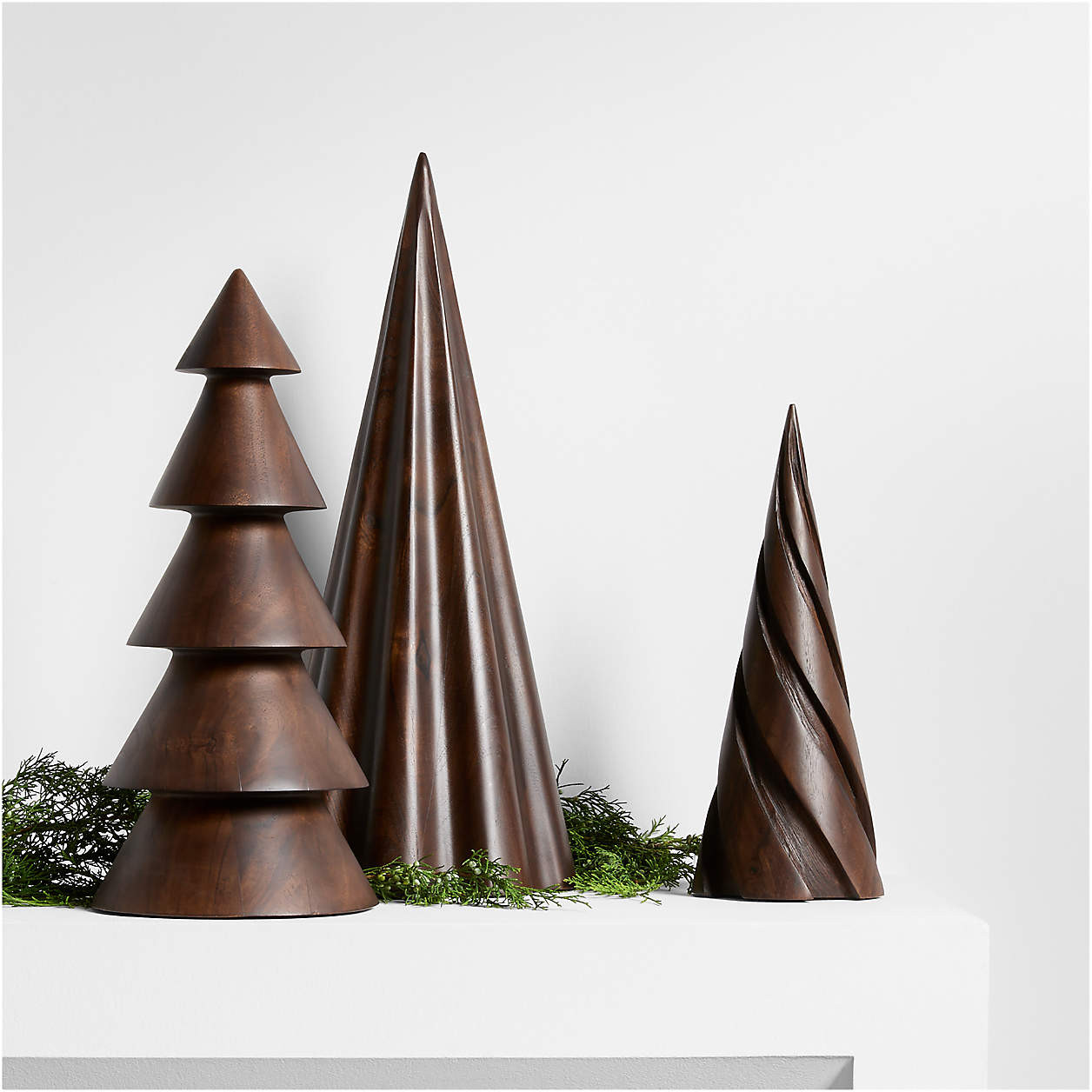 Madeira Walnut Wood Decorative Turned Tree Large 19" + Reviews | Crate & Barrel | Crate & Barrel
